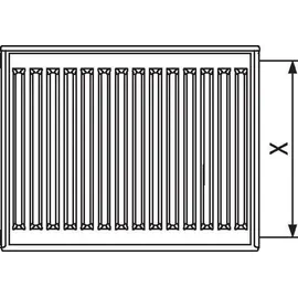 Kermi Flachheizkörper 500 x 1200 mm 1.000 W weiß Typ 10