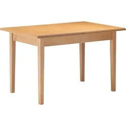 Esstisch MASSIVLINE & MORE "Bodensee", braun (holzwerkstoff buche massiv lackiert, holzwerkstoff buche massiv lackiert, holzwerkstoff buche massiv lackiert), B:120,160cm H:75cm T:75cm, Holzwerkstoff Buche massiv lackiert, Tische, mit Einlegeplatte