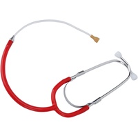 Stethoskope, Audiphones Stethoskop, Einfach zu Bedienendes HöRgeräT, Stethoskop, MetalllautstäRke, GeräUscherkennung, Leicht FüR zu Hause (Rot)