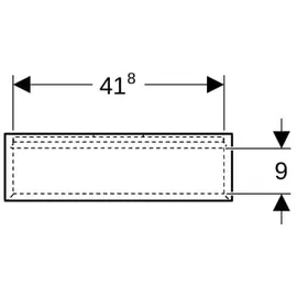 Geberit iCon Regal rechteckig, 45x23,3x13,2 cm, 502322, 502322JH1