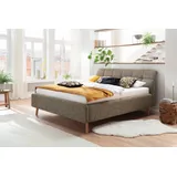 Meise Möbel meise.möbel Polsterbett Mila mit Bettkasten Braun