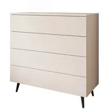 lookway KOMMODE AURA KASCHMIR 4S mit Schubladen Schwarze Beine