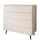 lookway KOMMODE AURA KASCHMIR 4S mit Schubladen Schwarze Beine