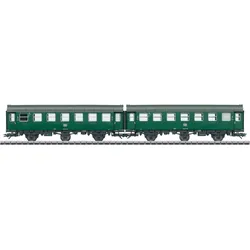 Personenwagen MÄRKLIN "Märklin Personenwagen-Paar - 43186", grün, Modelleisenbahn-Fahrzeuge, KinderB:3,5cm H:5cm L:30,5cm, Kunststoff, Metall, Made in Europe, B:3,5cm H:5cm L:30,5cm