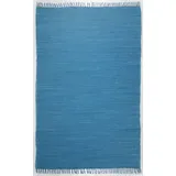 TEPGO Chindi Handwebteppich 60 x 120 cm Türkis