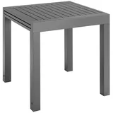 Juskys Gartentisch Laki 70x70 cm ausziehbar - Alu Esstisch - Balkonmöbel Gartenmöbel Anthrazit