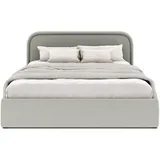 FEDVE Polsterbett, Grau, Textil, 140x200 cm, Schlafzimmer, Betten, Polsterbetten