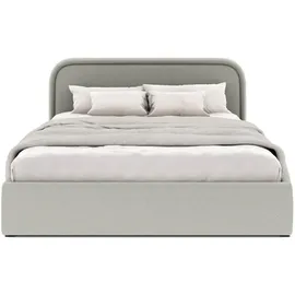 FEDVE Polsterbett, Grau, Textil, 140x200 cm, Schlafzimmer, Betten, Polsterbetten