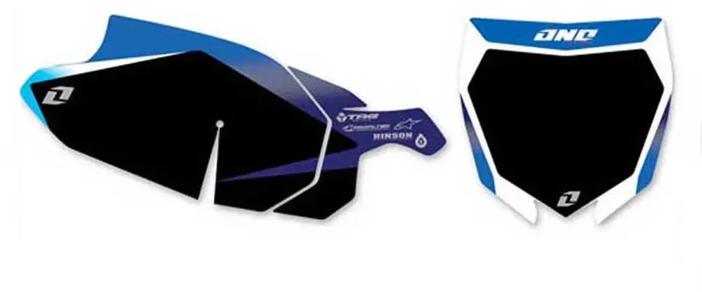 One Industries Yamaha Yzf 450f 10-11 Aufkleber Für Nummernschilder - Black / Blue / Purple - One Size
