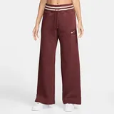 Nike Sportswear Phoenix Fleece High-Waist Graphic Wide-Leg Damen rot - US: L