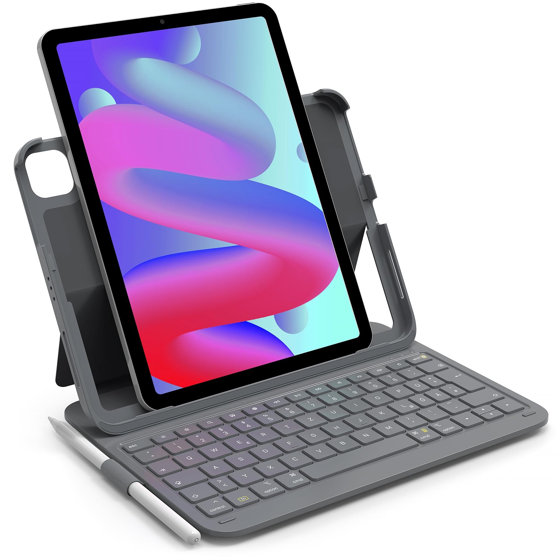 Inateck Ultraleichte Tastatur Hülle für iPad 10 Gen 2022,iPad Air 5/4 (2022/2020),iPad Pro 11 4/3/2/1,Hoch-/Querformat Verwenden, QWERTZ, mit Stifthalter, BK2007