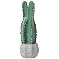 Homescapes Künstlicher Kaktus Echinopsis Peruviana In Topf Aus Zement, 49 Cm Hoch