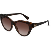 GUCCI GG0877S Damen-Sonnenbrille Vollrand Butterfly Kunststoff-Gestell, Havanna