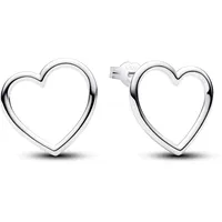 Pandora 293077C00 Damen-Ohrringe Ohrstecker Frontales Herz Silber