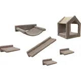 Kerbl Kletterwand Monte Baldo (Farbe taupe, max. Belastbarkeit 10 kg, 6-Teilig, platzsparend montierbar) 80920