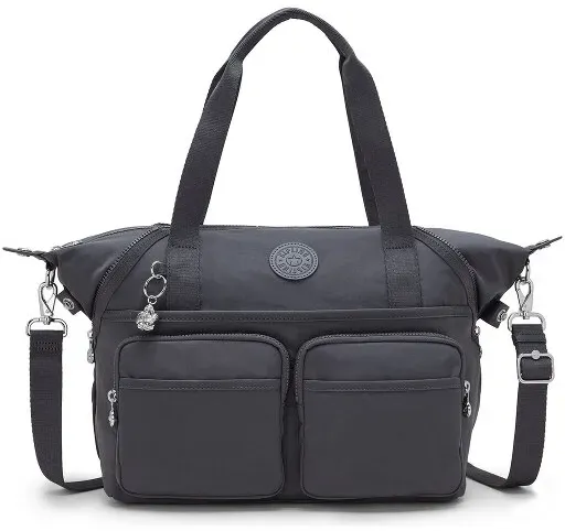 Kipling Basic Elevated New Art Schultertasche 49 cm Laptopfach  grau