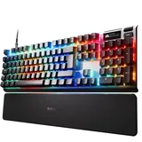 SteelSeries Apex Pro Gen 3 - HyperMagnetic Gaming-Tastatur - OmniPoint 3.0 Switches - anpassbares Ansprechverhalten - Rapid Trigger - Rapid Tap/SOCD - OLED - RGB - PBT-Keycaps - FR Layout AZERTY