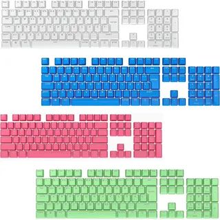 Corsair PBT DOUBLE-SHOT PRO-Tastenkappen-Mod-Kit (Double-Shot-PBT-Tastenkappen, Untere Reihe im Standardlayout, Strukturierte Oberfläche, 1,5 mm Wandstärke, O-Ring-Dämpfer Inbegriffen) Rogue pink DE,