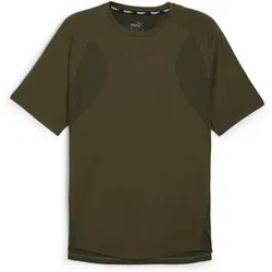 PUMA Herren Shirt ENERGY CLOUDSPUN MESH TEE, Dark Olive, L