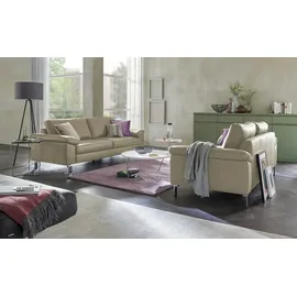 Sofa.de Einzelcouch Leder 1-Sitzer Beige