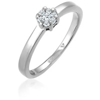 Elli DIAMONDS Verlobung Diamant 0.12 ct. Luxuriös 585 Weißgold 52 Damen