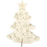 Peter Bausch GmbH & Co. KG PEBARO 845/2L - Holzbausatz Tannenbaum III Lasercut, 45 Teile, Holzkonstruktion zum Zusammenstecken