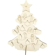 Peter Bausch GmbH & Co. KG PEBARO 845/2L - Holzbausatz Tannenbaum III Lasercut, 45 Teile, Holzkonstruktion zum Zusammenstecken