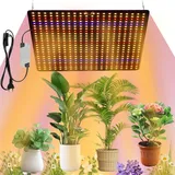 Pflanzenlampe LED Vollspektrum 225 LEDs 1000W Pflanzenleuchte Hängend mit 4 Aufhängehaken Pflanzenlicht Anzucht Wachstumslampe LED Grow Light für Pflanzen Gemüse Blume (Weiß+rot+blau)