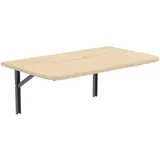 AKKE Klapptisch, Wandklapptisch mit abgerundete Ecken für Küche Kinderzimmer klappbar 50 cm x 60 cm