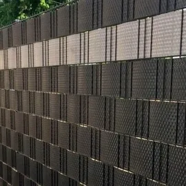 zaunzu® zaun|zu® Rattan PE für Doppelstabmatten Anthrazit 26m