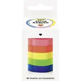 Folia Bastelartikel Satinbänder Neon, 5 Farben à 10mm x 4 Meter sortiert