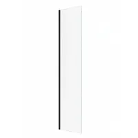 Badplaats Florida Walk-In-Dusche 40 x 200 cm Schwarz Sicherheitsglas