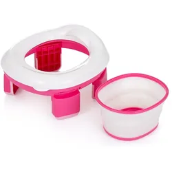 Chipolino Toilettentrainer 2 in 1 Viaggio faltbar Tragetasche ergonomische Form pink