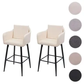 MCW Barhocker H93 2er-Set Kunstleder 2 x 2 x 2 cm Creme-Beige