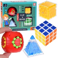 Zauberwürfel Set Magic Cube Zauberwürfel Speedcube 4 Würfel Labyrinth Puzzle JO