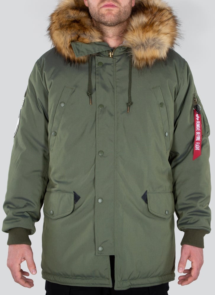 Alpha Industries Arctic Discoverer Jacke, grün, Größe S für Männer