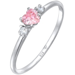 Elli Herz Zirkonia Liebe Verlobung 925 Silber Ringe   Damen 