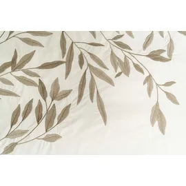 Kayori Wendebettwäsche "Habo", beige (natur), B/L: 155cm x 220cm, 1 Stk., 1 Stk., Perkal (Bio-Baumwolle), B/L: 80cm x 80cm, 2 Stk., Perkal (Bio-Baumwolle), Obermaterial: 100% Baumwolle, Bettwäsche, Wendebettwäsche, Mit stilvoller Stickerei