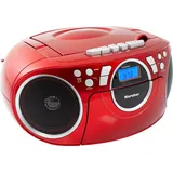 Karcher RR 5042 tragbares Radio mit CD-Player und Kassettenspieler (Batterie-/Netzbetrieb, AUX-In)