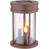 Solarfackeln für Außen flackernd Tischlaterne Solar für draußen Solar Wandleuchte Garten, 3 in 1 Laterne mit tanzender Flamme, 1x LED warmweiß, 12 cm
