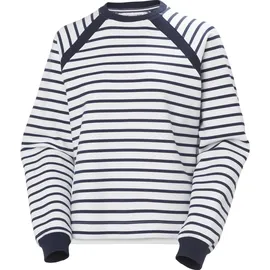 HELLY HANSEN Capri Sweatshirt Gestreift Weiß/Navy 36