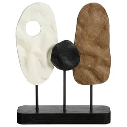 Skulptur Mette Braun/Schwarz/Weiß