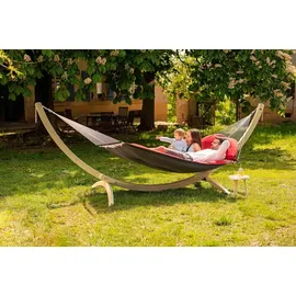 AMAZONAS Hängematte Fat Hammock XXL Set + Olymp-Gestell aus FSC-zertifiziertem Holz - Rot