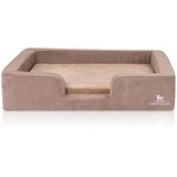 Knuffelwuff orthopädisches Hundebett mit Wendekissen Bellamy Hundekissen Braun XL