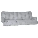 Beautissu Bankauflage 180 x 50 x 8 cm grau 2-tlg.