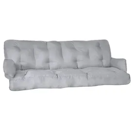 Beautissu Bankauflage 180 x 50 x 8 cm grau 2-tlg.