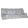 Beautissu Bankauflage 180 x 50 x 8 cm grau 2-tlg.