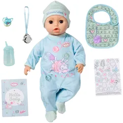 Zapf Creation BABY ANNABELL Puppe Active Alexander 43cm, hellblau