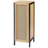 [en.casa] Wäschekorb Tervola 51 L Schwarz/Bambus
