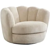 le canapé Loungesessel drehbar Sessel Relaxsessel Drehsessel Fernsehsessel Julia - Beige